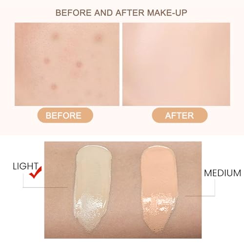 Rosarden CC Cream with SPF 50, CC Cream Foundation, Lightweight CC Cream Foundation Full Coverage, Evens Skin Tone, Control Oil and Moisturize Waterproof Long Lasting Matte CC Cream (Ivory) - Morena Vogue