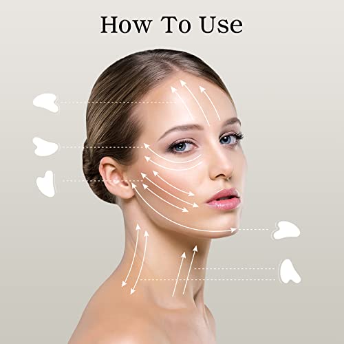 rosenice Gua Sha Facial Tools Guasha Tool Gua Sha Jade Stone Manual Massage Sticks for Jawline Sculpting and Puffiness Reducing for Face Body Relieve Muscle Tensions Reduce Festive Gifts - Morena Vogue