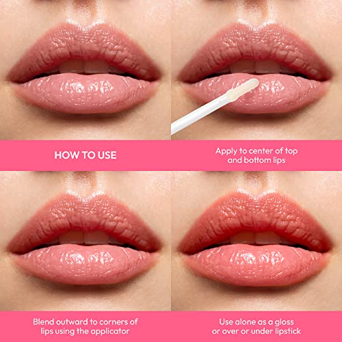 Ruby Kisses Plumping Lip Gloss – Hydrating, Voluminous, High-Shine, Cruelty-Free Lip Plumper, Smoothing, Instinct Lip Maximizer, 4 Colors, 0.15 FL oz. (CLEAR) - Morena Vogue