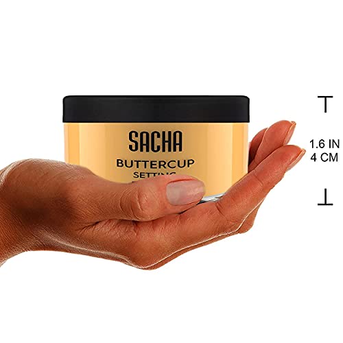 Sacha BUTTERCUP Setting Powder Makeup 1.75 Oz. Translucent Setting Powder for Oily Skin Finishing Powder Loose Powder Makeup Blurring Powder Blurs Fine Lines and Pores For Medium to Dark Skin Tones - Morena Vogue