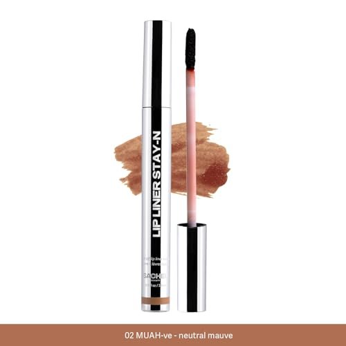 Sacheu Lip Liner Stay-N - Peel Off Lip Liner Tattoo, Peel Off Lip Stain, Long Lasting Lip Stain Peel Off, Infused with Hyaluronic Acid & Vitamin E, MUAH-ve - Morena Vogue