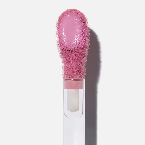 Saie Dew Blush - Lightweight Liquid Blush with a Blendable + Buildable Cream Finish - Dewy Cheek Tint with Doe Foot Wand Makeup Applicator - Cool Baby Pink Blush - Baby (.40 oz) - Morena Vogue