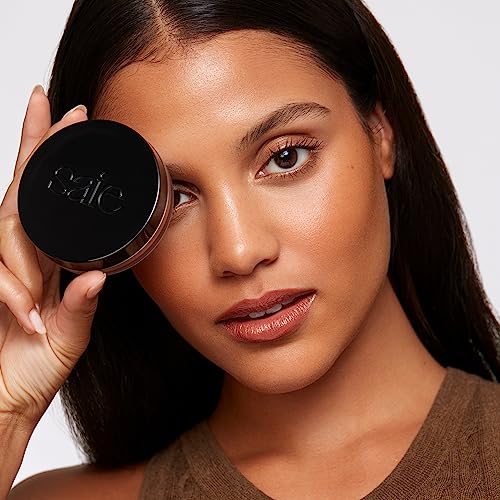 Saie Sun Melt Bronzer - Buildable Cream-Balm Bronzer For Face Sculpting - Cream Contour with Velvet Finish - Medium Bronze (1 oz) - Morena Vogue