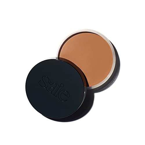 Saie Sun Melt Bronzer - Buildable Cream-Balm Bronzer For Face Sculpting - Cream Contour with Velvet Finish - Medium Bronze (1 oz) - Morena Vogue