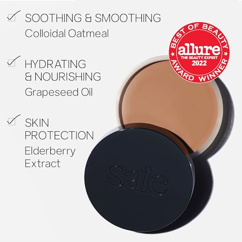 Saie Sun Melt Bronzer - Buildable Cream-Balm Bronzer For Face Sculpting - Cream Contour with Velvet Finish - Medium Bronze (1 oz) - Morena Vogue