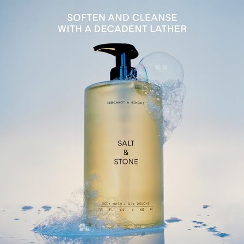 Salt & Stone Antioxidant-Rich Body Wash | Cleanse, Nourish & Soften Skin with Niacinamide & Hyaluronic Acid | Free From Parabens, Sulfates & Phthalates - Morena Vogue