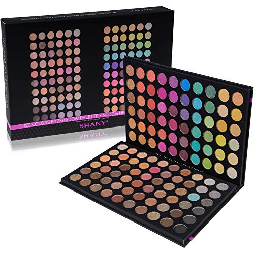 SHANY Ultimate Fusion - 120 Color Highly Pigmented Makeup Palette Long Lasting Blendable Natural Colors Eye shadow Palette Natural Nude and Neon Combination - Morena Vogue