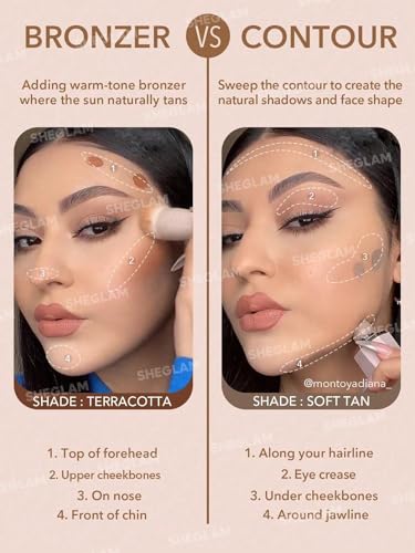 SHEGLAM Sun Sculpt Cool Toned Liquid Contour Stick Long Lasting Cream Bronzer Makeup - Soft Tan - Morena Vogue