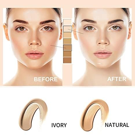 Skin Tone Adjusting CC Cream SPF 50, CC Cream Self Adjusting for Mature Skin, All-In-One Face Sunscreen and Foundation, Pre-makeup Primer Moisturizing Skin Concealer Brightening Skin Tone 2 Pcs - Morena Vogue