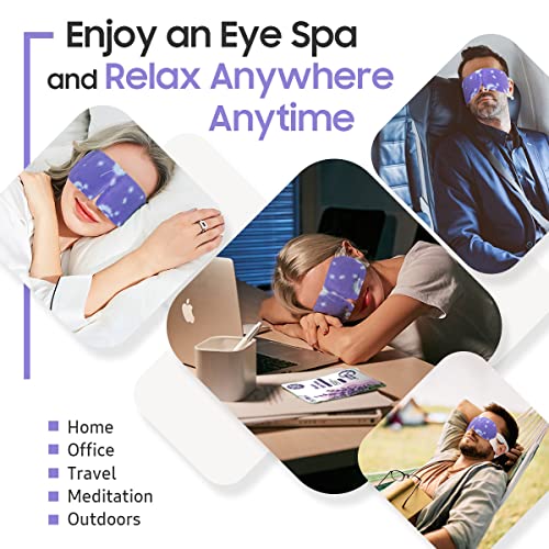 Steam Eye Mask, 10 Packs Lavender Heated Eye Mask, Self Heating Disposable SPA Warm Compress for Eyes Sleep Mask, Soothing Moist Heat Eye Masks, Stocking Stuffers - Morena Vogue