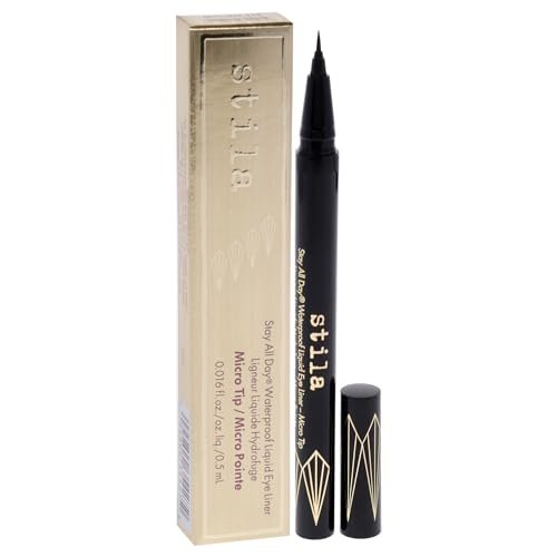 Stila Stay All Day Waterproof Liquid Eye Liner Micro Tip - Intense Black - 0.016 Oz Eyeliner - Morena Vogue