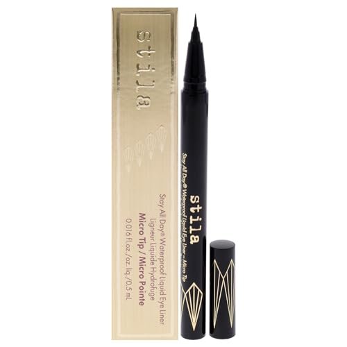 Stila Stay All Day Waterproof Liquid Eye Liner Micro Tip - Intense Black - 0.016 Oz Eyeliner - Morena Vogue