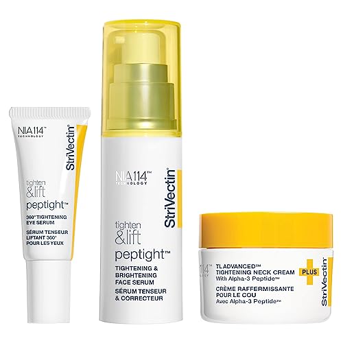 StriVectin Tighten & Lift Power Starters Trio Kit, 3 piece Peptide Kit for Face, Eyes and Neck, to help visibly reduce the look of Wrinkles and Fine Lines - Morena Vogue