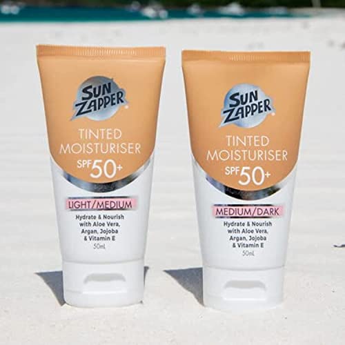 Sun Zapper BB Cream Tinted Moisturiser SPF 50+ Aloe Vera, Kakadu Plum, Jojoba, Vitamin E 50mL 1.69oz (Medium/Dark) Moisturizer Made in Australia - Morena Vogue