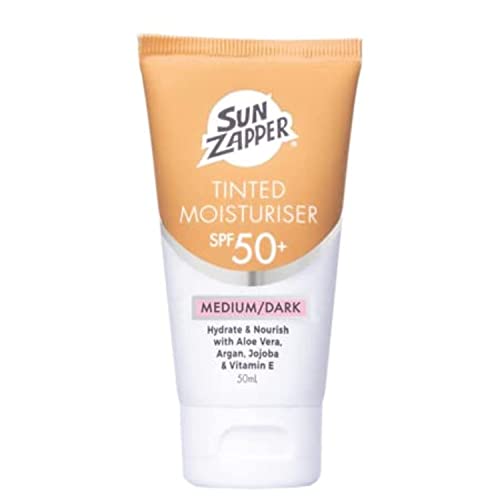 Sun Zapper BB Cream Tinted Moisturiser SPF 50+ Aloe Vera, Kakadu Plum, Jojoba, Vitamin E 50mL 1.69oz (Medium/Dark) Moisturizer Made in Australia - Morena Vogue