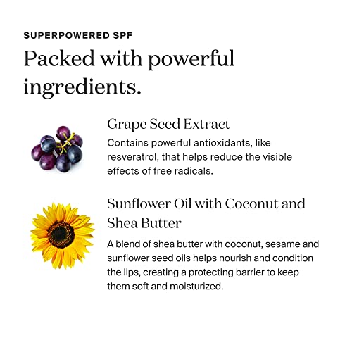 Supergoop! Lipscreen Shine SPF 40, 0.34 fl oz - Water-Resistant Clear Lip Gloss - Broad Spectrum SPF Lip Balm with Grape Seed Extract, Sunflower Seed Oil & Kelp Extract - Non-Sticky Formula - Morena Vogue