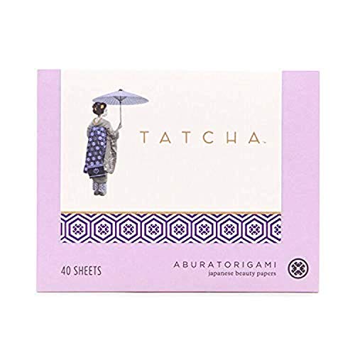 Tatcha Aburatorigami Blotting Papers: 100% Natural Abaca Leaf & Gold Flakes Absorb Excess Oil (40 Pack) - Morena Vogue