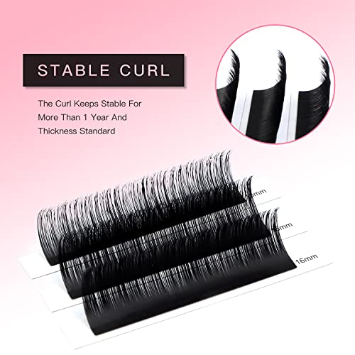 TDANCE Classic Lash Extensions Premium C CC D DD J B L Curl 0.03-0.18mm Thickness Semi Permanent Volume Eyelash Extensions Professional Salon Use Mixed 10-17mm Length In One Tray (D-0.05,10-17mm) - Morena Vogue