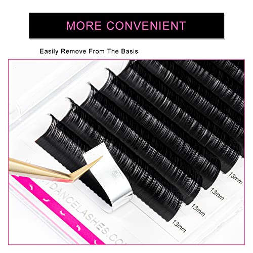 TDANCE Classic Lash Extensions Premium C CC D DD J B L Curl 0.03-0.18mm Thickness Semi Permanent Volume Eyelash Extensions Professional Salon Use Mixed 10-17mm Length In One Tray (D-0.05,10-17mm) - Morena Vogue