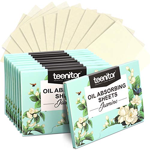 Teenitor 1000 Counts Oil Absorbing Sheets, Oil Blotting Paper, Oil Absorbing Tissues, Face Facial Natural Oil Control Film Blotting for Oily Skin Care Men Women-Jasmine - Morena Vogue