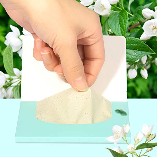 Teenitor 1000 Counts Oil Absorbing Sheets, Oil Blotting Paper, Oil Absorbing Tissues, Face Facial Natural Oil Control Film Blotting for Oily Skin Care Men Women-Jasmine - Morena Vogue