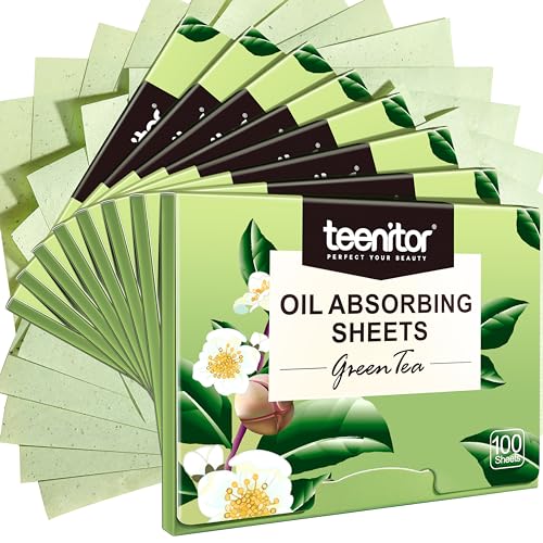 Teenitor 800 Counts Natural Green Tea Oil Control Film, Oil Absorbing Sheets for Oily Skin Care, Blotting Paper - Morena Vogue