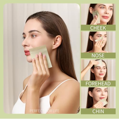 Teenitor 800 Counts Natural Green Tea Oil Control Film, Oil Absorbing Sheets for Oily Skin Care, Blotting Paper - Morena Vogue