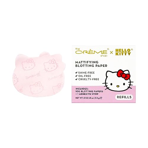 The Creme Shop x Hello Kitty - 100 High Absorbent Sheets with Adhesive Strip - Provides Shine-Free, Fresh, Flawless Skin Mattifying Blotting Paper Refills (200 Count 1 Pack)" - Morena Vogue