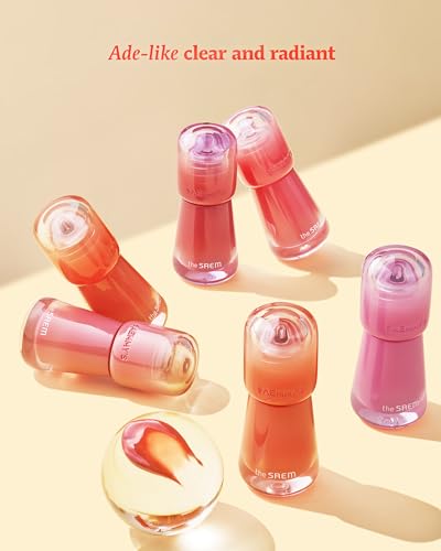 THESAEM Saemmy's Ade Shot Tint - Korean Lip Titnt, Water Gel Lip Stain with Plump Glowy Moisturizing Finish, Buildable Radiant Gloss, Long-Lasting Comfort, 0.1 fl.oz. (04 Violet Gin) - Morena Vogue