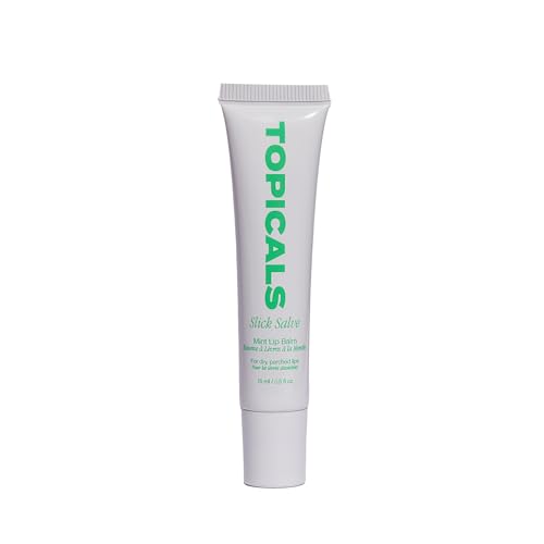 Topicals Slick Salve Mint Glossy Lip Balm | Soothes Discomfort, Strengthens Barrier and Provides Lasting Hydration & Relief | Vegan, Paraben-Free Formula with Hyaluronic Acid and Ceramides (0.5 Fl Oz) - Morena Vogue