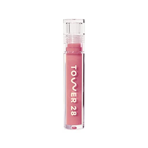 Tower 28 ShineOn MilkyLip Jelly, PISTACHIO, Non-Sticky Lip Gloss, Milky Nude Pink Vegan Lip Gloss, Moisturizing Apricot and Raspberry Seed Oil, Cruelty Free - Morena Vogue