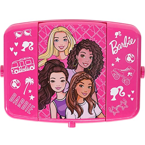 Townley Girl Barbie Beauty Vanity Set with Light-Up Mirror | Includes Lip Gloss, Eye Shadow, Brushes, Nail Polish, Accessories, and More! |Ages 3+ | Perfect for Parties, Sleepovers, and Makeovers - Morena Vogue