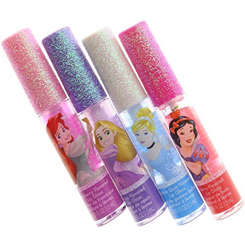 Townley Girl Disney Princess Super Sparkly Lip Gloss Set, 0.05 Fl Oz (Pack of 7) - Morena Vogue