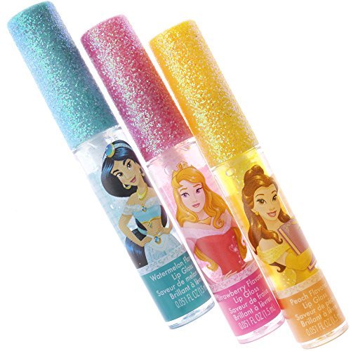 Townley Girl Disney Princess Super Sparkly Lip Gloss Set, 0.05 Fl Oz (Pack of 7) - Morena Vogue