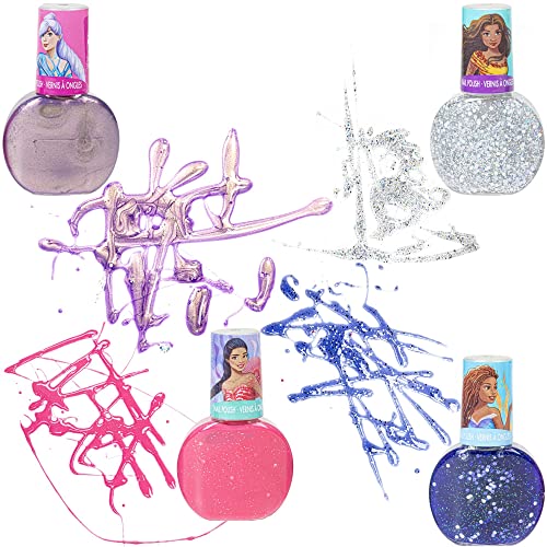 Townley Girl Disney The Little Mermaid Sparkly Cosmetic Makeup Set for Girls with Lip Gloss Nail Polish Nail Stickers 11 Pcs| Perfect for Parties Sleepovers Makeovers| Birthday Gift for Girls 3 Yrs+ - Morena Vogue