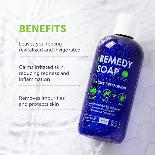 Truremedy Naturals Remedy Tea Tree Oil Body Wash - Body Wash That Helps Body Odor, Ringworm, & Skin Irritations - Tea Tree Soap Body Wash (1 pk, 12 oz) - Morena Vogue