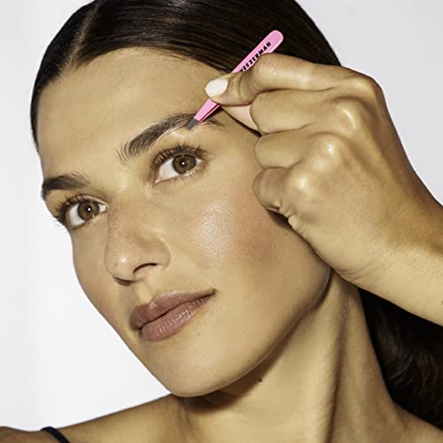 Tweezerman Stainless Steel Mini Slant Tweezer, Neon Pink, 1 Count - Morena Vogue