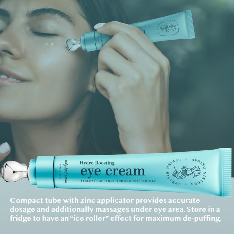 Under Eye Cream for Dark Circles and Puffiness - Caffeine Eye Cream Anti Aging Brightener With Niacinamide, Squalane, Peptide Complex, Korean Skin Care Formula - Massage Zinc Roller - Puffy Eyes - Morena Vogue