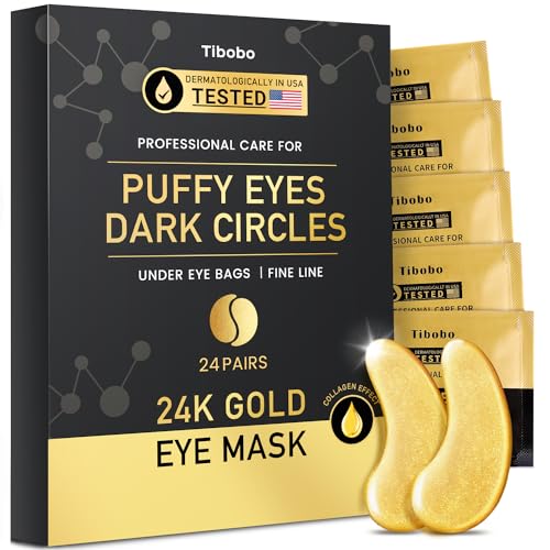 Under Eye Patches (24 Pairs) - 24K Gold Eye Masks Enriched with Abundant Collagen | Diminish Dark Circles and Puffiness | Anti-Aging, Smooth Fine Line, Nourish Skin - Morena Vogue