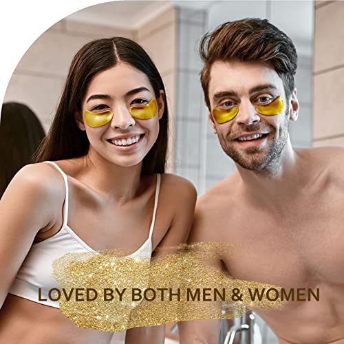 Under Eye Patches (30 Pairs), 24K Gold Under Eye Mask for Puffy Eyes, Dark Circles,Bags and Wrinkles with Collagen,Relieves Pressure and Reduces Wrinkles,Revitalises and Refreshes Your Skin - Morena Vogue