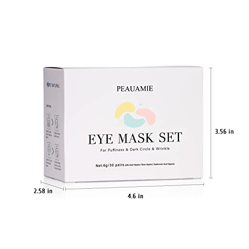 Under Eye Patches (30 Pairs) Gold Eye Mask and Hyaluronic Acid Eye Patches for puffy eyes,Rose Eye Masks for Dark Circles and Puffiness under eye treatment skin care products… - Morena Vogue