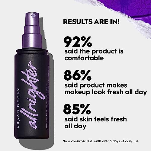 Urban Decay All Nighter Waterproof Makeup Setting Spray for Face, Long-lasting Award-winning Finishing Spray for Smudge-proof & Transfer-resistant Makeup, 16 HR Wear, Oil-free, Natural Finish, 4 fl oz - Morena Vogue