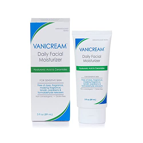 Vanicream Daily Facial Moisturizer With Ceramides and Hyaluronic Acid - Formulated Without Common Irritants for Those with Sensitive Skin, 3 fl oz (Pack of 1) - Morena Vogue