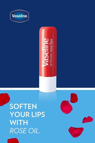 Vaseline Lip Therapy Care Rosy, Fast-Acting Nourishment, Ideal for Chapped, Dry, Cracked, or Damaged Lips, Lip Balm, 2-Pack of 2, 0.16 Oz Each, 4 Lip Balms - Morena Vogue