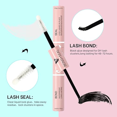 VAVALASH DIY Lash Extension Kit 280 Clusters Individual Lashes Kit 30D 40D 0.07D-10-16mm Lash Clusters, Lash Bond and Seal, Lash Tweezer for DIY Eyelash Extension at Home（Kit-30D+40D-0.07D-10-16MIX） - Morena Vogue