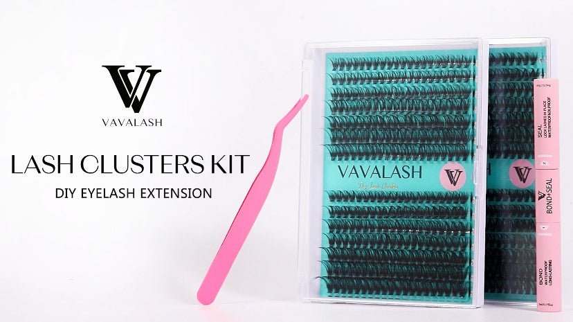 VAVALASH DIY Lash Extension Kit 280 Clusters Individual Lashes Kit 30D 40D 0.07D-10-16mm Lash Clusters, Lash Bond and Seal, Lash Tweezer for DIY Eyelash Extension at Home（Kit-30D+40D-0.07D-10-16MIX） - Morena Vogue