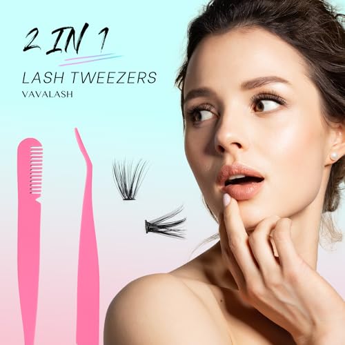 VAVALASH DIY Lash Extensions Kit Individual Cluster Lashes Kit with 280 Lash Clusters 30D+40D-0.07-D-10-16Mix, Lash Bond and Seal, Lash Applicator for DIY Eyelash Extensions at Home（Kit-30D+40D) - Morena Vogue