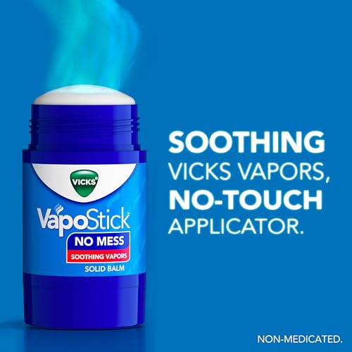 Vicks VapoStick, Solid Balm, No Mess, Soothing Non-Medicated Vicks Vapors, Easy-To-Use No-Touch Applicator, Quick Dry, Lightweight Skin Feel, 1.25oz x 2 - Morena Vogue