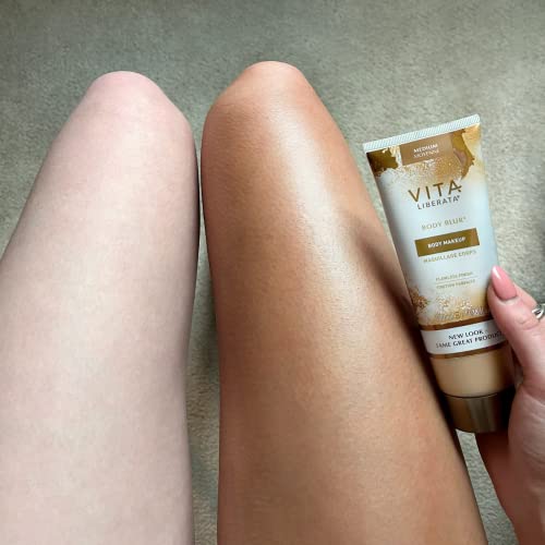 Vita Liberata Body Blur, Leg and Body Makeup. Skin Perfecting Body Foundation for Flawless Bronze, Easy Application, Radiant Glow, Evens Skin Tone, New Packaging - Morena Vogue