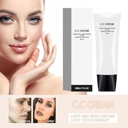 vljsfkh Perbella CC Cream Self Adjusting for Mature Skin, CC Cream, Skin Tone Adjusting CC Cream SPF 50, Skin Tone Adjusting CC Cream SPF 43 - Morena Vogue